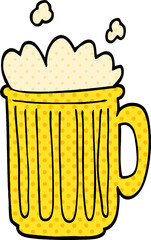 cartoon doodle tankard of beer