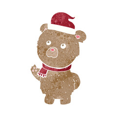 cartoon christmas teddy bear