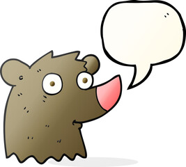 speech bubble cartoon bear
