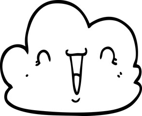 cartoon happy cloud