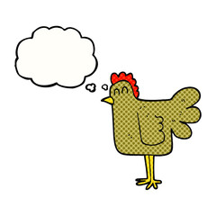 thought bubble cartoon chicken