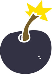 round cartoon doodle bomb