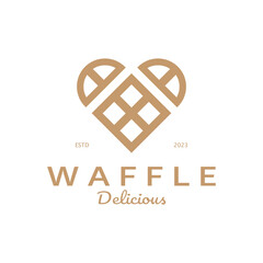 waffle logo simple illustration design,for pastry shop,emblem,badge,bakery business,pastry,bakery,vector