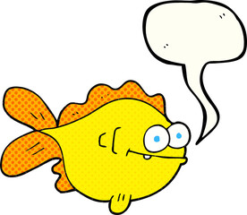 comic book speech bubble cartoon fish