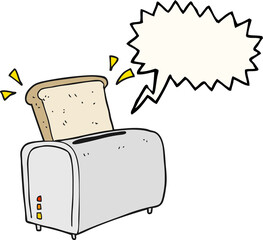 speech bubble cartoon toaster