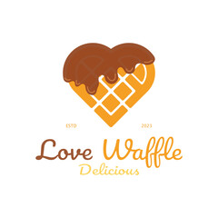 waffle logo simple illustration design,for pastry shop,emblem,badge,bakery business,pastry,bakery,vector