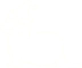 Festive Otter Chalk Drawing