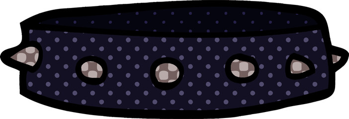 cartoon doodle spiked dog collar