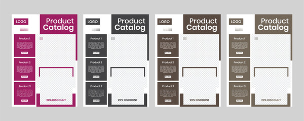 one page customizable product item catalogue information template