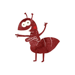 retro cartoon ant