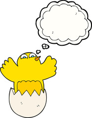 thought bubble cartoon hatching egg