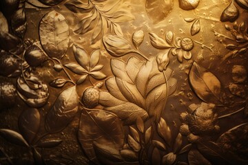 Warm and Inviting Gold Metal Texture