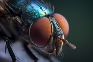 Fly head detailed macro photography
