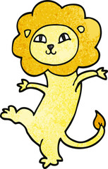 cartoon doodle lion