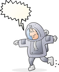 speech bubble cartoon astronaut
