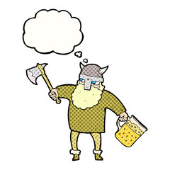 thought bubble cartoon drunk viking