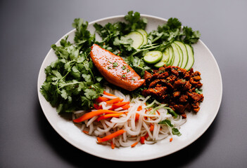 Thai food: Jaew bong, chili dip and fermented fish with vegetables.