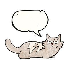texture speech bubble cartoon cat
