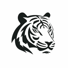 Fototapeta na wymiar tiger head vector logo on white background, generative AI