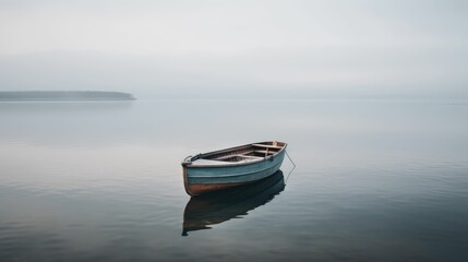 a  beautiful boat on the sea hyper-realistic, generative AI