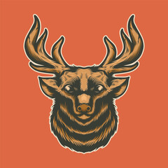 head of deer illustrations object