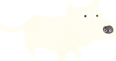 cartoon happy little dog