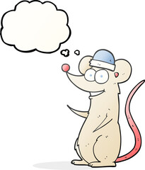 thought bubble cartoon happy mouse
