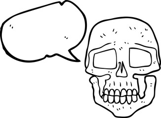 speech bubble cartoon skull