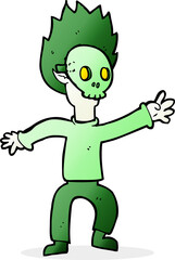 cartoon boy in halloween mask