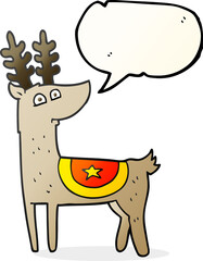 speech bubble cartoon reindeer