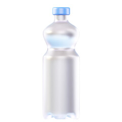 Empty plastic bottles. Realistic transparent container for water or liquids, isolated 3D mockups for advertising.