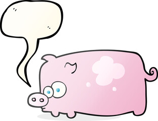 speech bubble cartoon pig