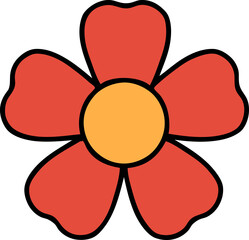 traditional tattoo of a flower