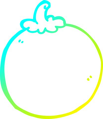 cold gradient line drawing cartoon tomato