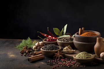Natural Scents of Indian Herbs and Spices: a Timeless Tradition in Herbal Medicine, Cooking, and Seasons. Generative AI