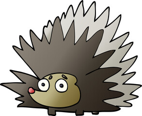cartoon doodle spiky hedgehog