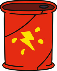 quirky hand drawn cartoon cola can