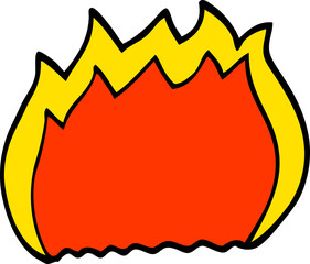 cartoon doodle fire