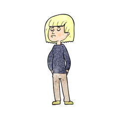 cartoon woman ignoring