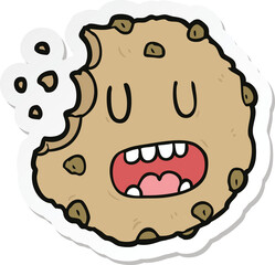 sticker of a cartoon cookie