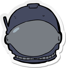 sticker of a cartoon astronaut face