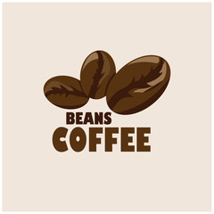 coffee beans icon. coffe bean design logo vector
