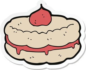 sticker of a cartoon biscuit