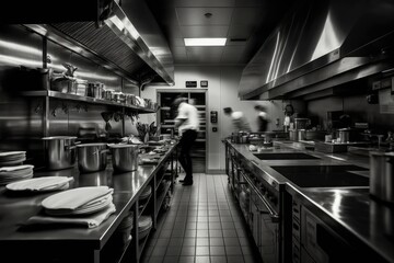 Fototapeta premium Modern restaurant kitchen