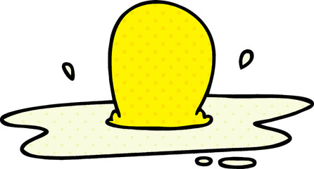 quirky comic book style cartoon fried egg