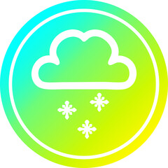 snow cloud circular in cold gradient spectrum