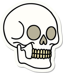 tattoo style sticker of a skull
