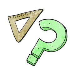 textured cartoon set square