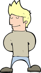 cartoon happy man