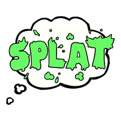 thought bubble cartoon splat